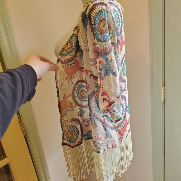 UK2LA Sheer Boho Fringe Cover Up - Picture 7 of 8